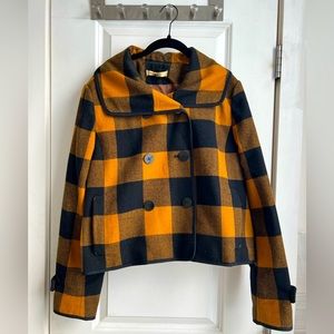 LOFT - XL - Vintage Inspired Wide Collar Cropped Pea Coat